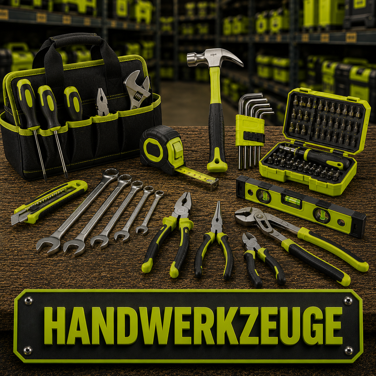 Handwerkzeuge - Bild KI-generiert, dient nur zur Orientierung und stellt keine realen Produkte dar