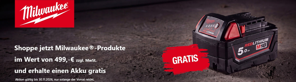 Milwaukee-Aktion Gratis-Akku