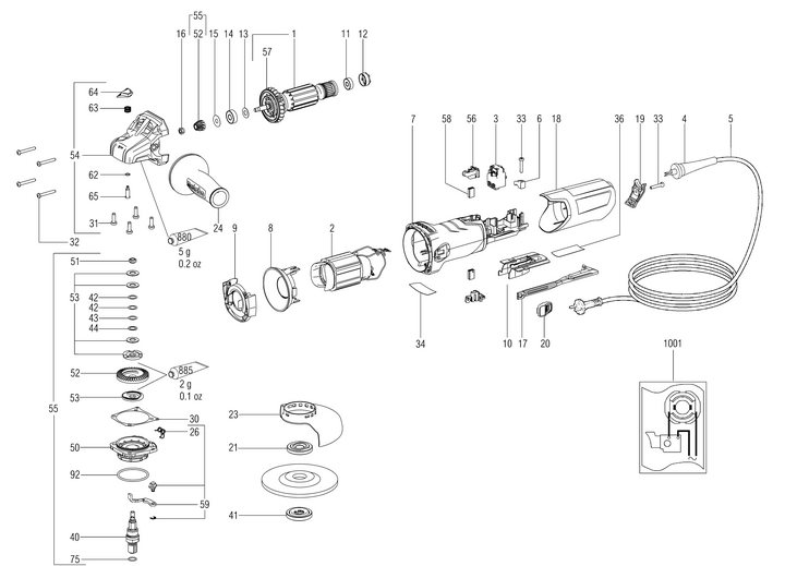 Explosionszeichnung für 00374180-W 9-125 Quick